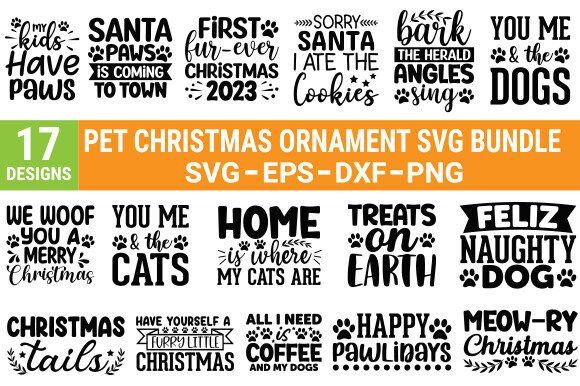 Download Pet Christmas Ornament SVG Bundle - Pet christmas ornament svg Collection