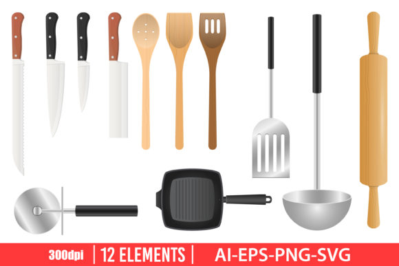 Download Kitchenware Clipart Set - Kitchenware Collection