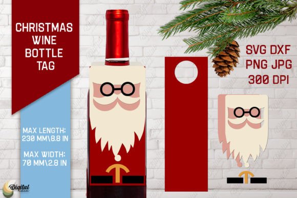 Download Santa Claus SVG. Christmas Wine Bottle - Santa claus svg Collection