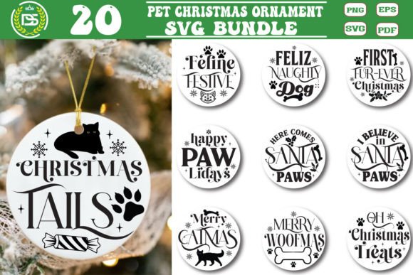 Download Pet Christmas Ornament SVG Bundle, Cat a - Pet christmas ornament svg Collection