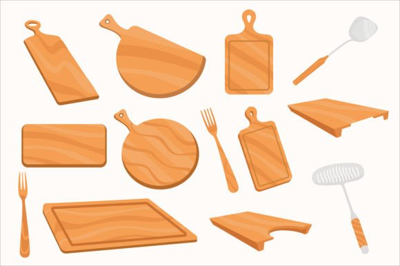 Download Cutting Board and Spoon Kitchenware - Kitchenware Collection