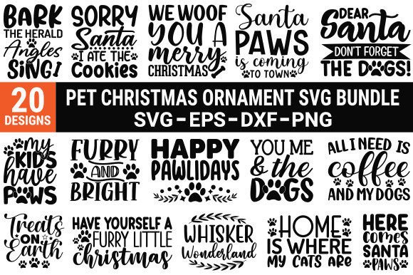 Download Pet Christmas Ornament SVG Bundle - Pet christmas ornament svg Collection