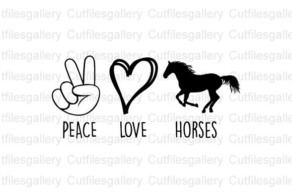 Download Peace Love Horses SVG, Horse Lover SVG - Horse lover svg Collection