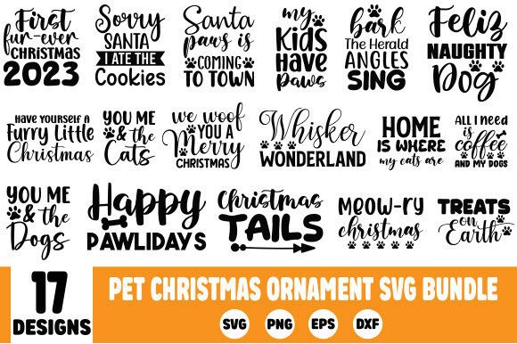 Download Pet Christmas Ornament SVG Bundle - Pet christmas ornament svg Collection